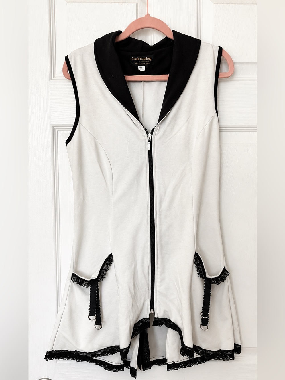 Carole Tremblay Designs Made in Canada Sleeveless Zip Peplum Top
